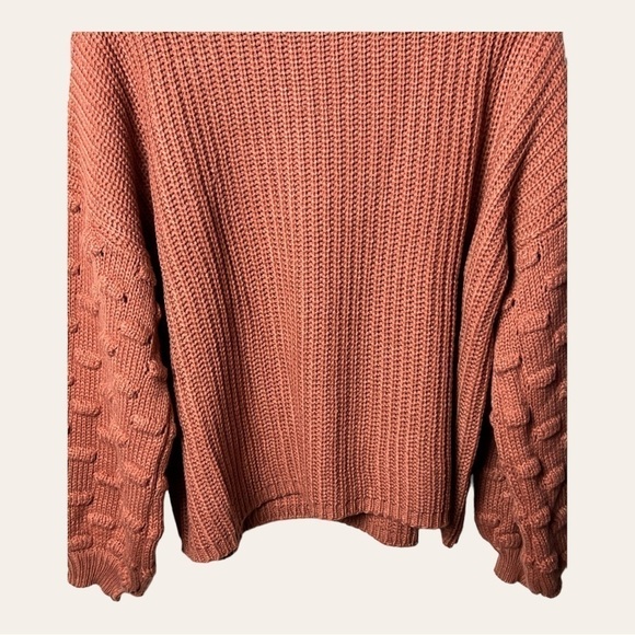 1152. ‎ KAYLA’S ARMOIRE LONG SLEEVE SWEATER SIZE MEDIUM BURNT ORANGE KNITTED - Picture 5 of 11